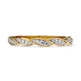 thumbnail image 2 of AFFY Twisted Half Eternity Wedding Band Ring for Women, 0.33 Carat (ctw) Round Cut Lab Grown Diamond Ring In 10K Solid Yellow Gold F-G, VS-SI Quality Ring Size-8.5, 2 of 6