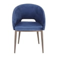 thumbnail image 4 of Contemporary Home Living 31" Copper and Blue Velvet Renee Contemporary Chair, 4 of 5