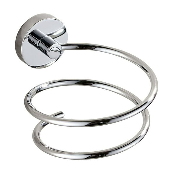 Stainless Steel Bathroom Hair Dryer Holder Hair Care Tools Holder Wall Mount Chrome Finished