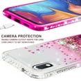 thumbnail image 2 of Compatible for Samsung Galaxy A10e Case, with [Tempered Glass Screen Protector] SOGA Diamond Liquid Quicksand Cover Cute Girl Women Phone Case - Clear/Pink, 2 of 5