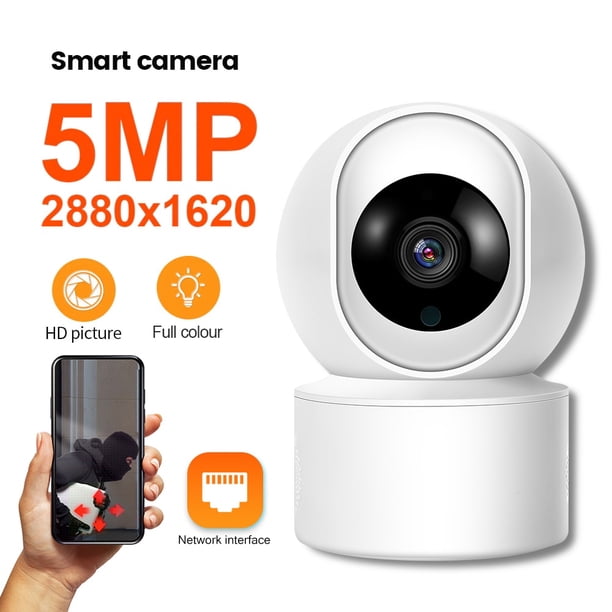 Cámara de vigilancia IP WiFi de 5MP, Monitor de seguridad para bebés, cámara de seguimiento humano automático, visión nocturna a todo Color, cámara de vídeo interior