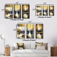thumbnail image 4 of Designart "Birch Trees by the Lake in Grey and Yellow I" Landscape & Nature Wall Art Set Of 3 - Tree Birch Yellow Gallery Wall Set For Home Decor, 4 of 6