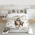 thumbnail image 2 of Castle Fairy Boys Girls Western Cowboys Bedding Comforter Set 2pcs,Botanical Plants Desert Cactus Twin Comforter Sets Microfiber,Southwestern Vintage Aesthetic Breathable Bedding Set, 2 of 8