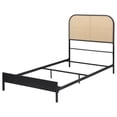 thumbnail image 4 of Amherst Radio Weave Rattan Metal Full Bed Black, 4 of 10