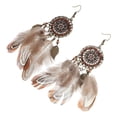thumbnail image 5 of Hemoton 1 Pair Feathered Earrings for Women Boho Earrings for Women Native Jewelry Sets for Women Ethnic Jewelry for Women Travel Earrings, 5 of 8