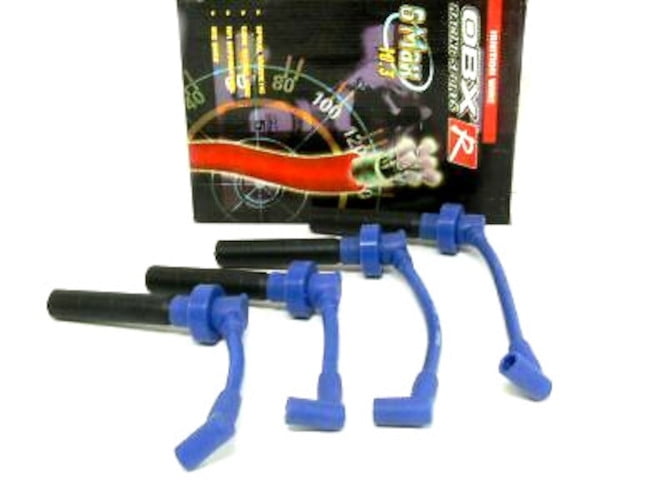 Blue Stainless Spark Plug Wires Fitment For 1990 to 1999 Mitsubishi