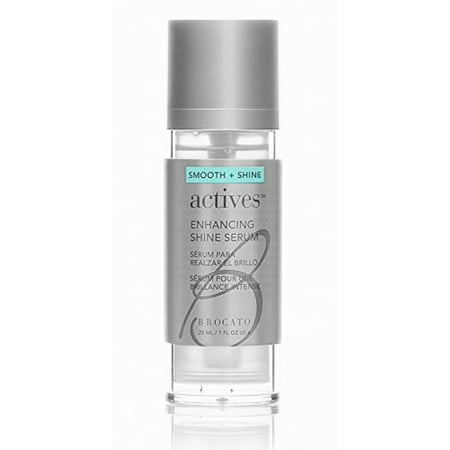 Brocato Actives Enhancing Shine Serum Anti Frizz Smoothing Treatment for Damaged Hair - Leave In Product with Natural Oil to (Best Anti Frizz Serum For Natural Hair)