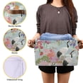 thumbnail image 3 of Yayeee Canvas Storage Basket with Handles for Shelves Fabric Bins Closet Organizer, Colorful Flowers Blossoms, 3 of 8