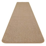 House, Home and More Skid-Resistant Carpet Runner - Pebble Beige - 12 Feet X 48 Inches