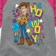 thumbnail image 3 of Toy Story 4 - Woody Howdy - Toddler & Youth Girls Raglan Graphic T-Shirt, 3 of 5