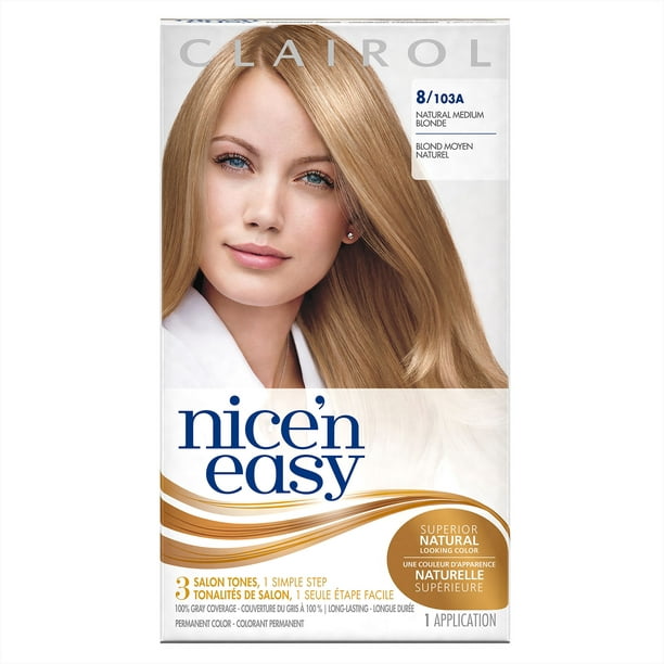 Clairol Nice'n Easy Permanent Hair Color, Natural Medium Blonde, 1 Kit -  