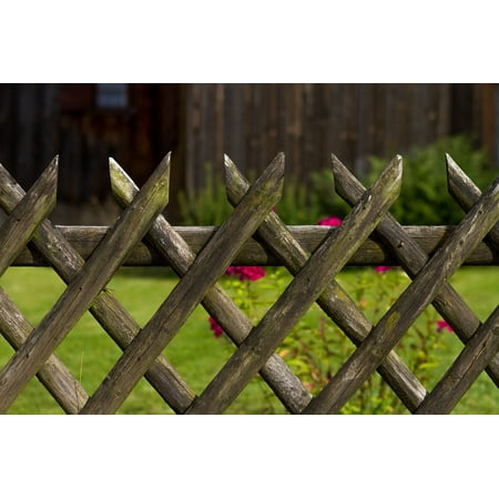 Laminated Poster Brown Fence Garden Fence Garden Wood Wood Fence