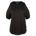 thumbnail image 3 of Women's Plus Size Cold-Shoulder Keyhole Top-PB-2X, 3 of 4