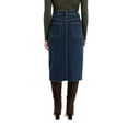 thumbnail image 6 of Jordache Women's High Rise Denim Midi Skirt, 6 of 8