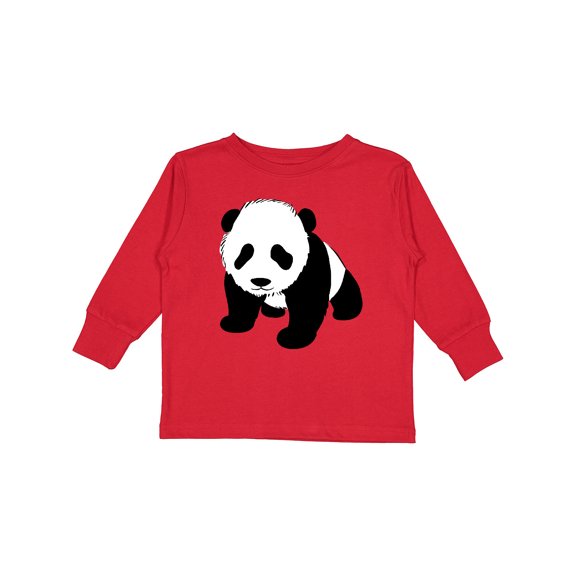 Inktastic Panda Bear Boys or Girls Long Sleeve Toddler T-Shirt