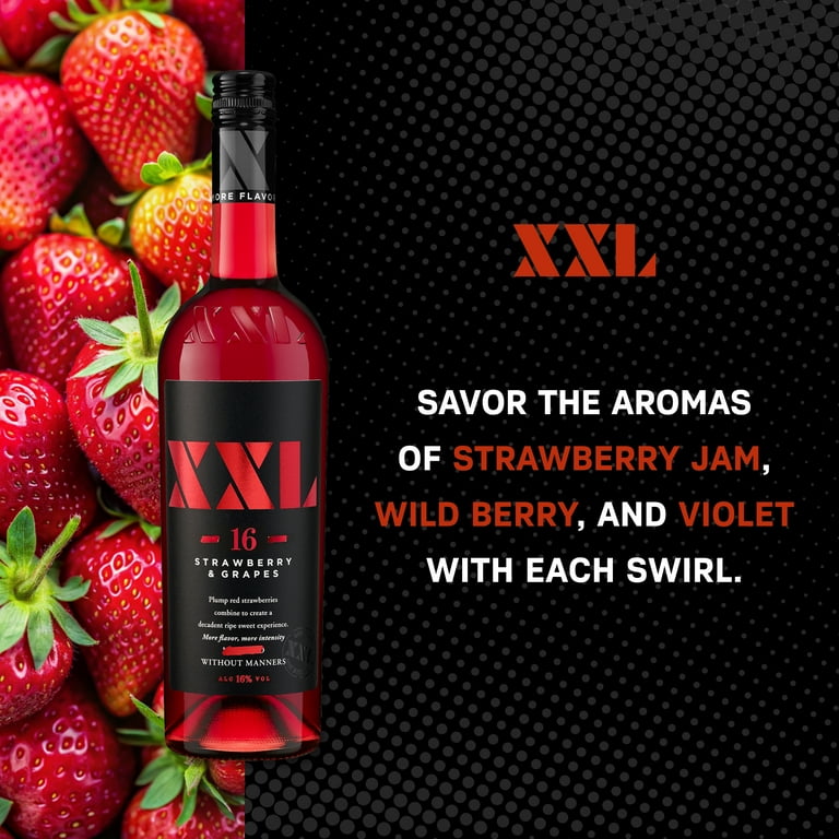 XXL Strawberry & Grapes Moscato, 750 mL Glass Bottle, 16% ABV