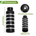 thumbnail image 3 of 2 Pcs Patines Antideslizantes de Aluminio 110mm para Bicicleta Ejes de 3/8 pulgadas, 3 of 7