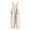 Beige, variant on Gifts for Women! Xuniizn Jumpsuits for Women Summer Casual Loose Round Neck Wide Leg Spaghetti Strap Rompers with Pockets Classic Checkered Beach Overalls