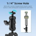thumbnail image 2 of Super Clamp 360° Dual Ball Head Action Camera Mount, Bike/Bicycle/Motorcycle Handlebar Holder for DJI OSMO Action 6 5 GoPro Hero 13/12 Vlogging POV, 2 of 10