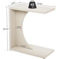 thumbnail image 5 of Christmas C Shaped C Table For Sofa & Couch, Multipurpose Small Space Side Table Sturdy MDF End Table For Living Room, Bedroom, Beige, 5 of 8