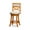 Natural, variant on 24" or 30" Swivel Stool | Suitable for Kitchen and Bar Areas | Hardwood Frame & Foam Cushion | Footrest with Protection
