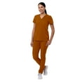 thumbnail image 5 of Adar Addition Go-Basic Scrub Set For Women - Slim V-Neck Scrub Top & Skinny Cargo Scrub Pants - A9200 - Caramel - M, 5 of 7