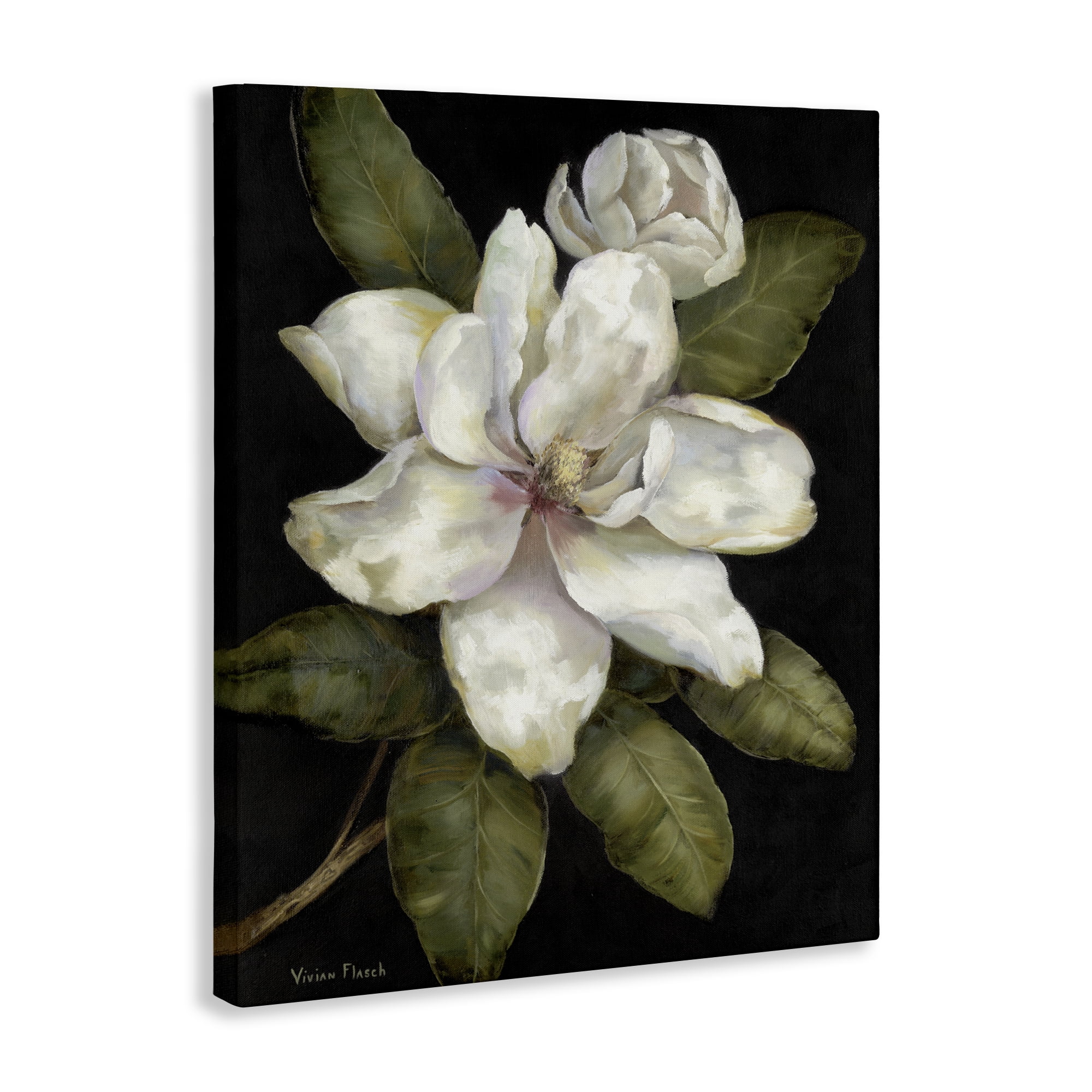 Stupell Industries Budding Magnolia Blooms Canvas Wall Art, design by Nan