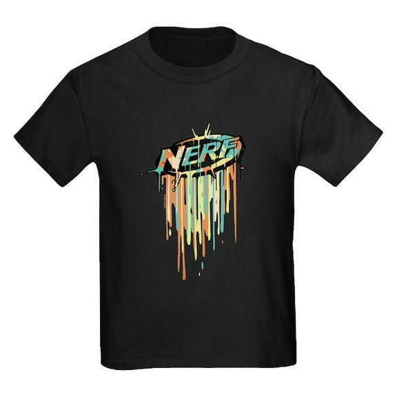CafePress - Nerf Classic Melted Logo T Shirt - Dark T-Shirt Kids XS-XL
