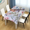thumbnail image 7 of GZHJMY Bird Flowers Square Tablecloth, Waterproof Stain Wrinkle Resistant Washable Polyester Table Cover for Picnic Dinner Holiday Kitchen Party Decor, 60 x 60 in Home Decor, 7 of 7