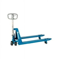 Bishamon 7124608 27 x 48 in. Forks Label Manual Pallet Jack - Blue - 5500 lbs