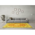 thumbnail image 3 of Ahgly Company Machine Washable Indoor Rectangle Medallion Yellow Traditional Area Rugs, 2' x 4', 3 of 4