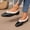 #217-Black, variant on Women's Fashion Casual Winter Square Toe Slip-On Flats - Fleece-Lined Thickened Warm Low Cut Shoes with Faux Fur Trim, Cozy and Stylish for Cold Weather