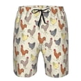 thumbnail image 3 of Fotbe Funny Chicken Trajes de Baño Estampados para Hombre, Shorts de Verano de Secado Rápido, Ropa de Playa, Bañadores-Small, 3 of 6