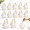 Beige-12, variant on Mini Tote Bag Keychain With Zipper 6.3" X 4.7" 2.7" Canvas Smallpack Charm Bulk For Women