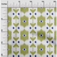 thumbnail image 2 of oneOone Viscose Chiffon Light Green Fabric Ikat Craft Projects Decor Fabric Printed By The Yard 42 Inch Wide, 2 of 4