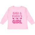 thumbnail image 3 of Inktastic Gigi and Papa Girl Cute Granddaughter Girls Long Sleeve Toddler T-Shirt, 3 of 5