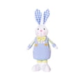 thumbnail image 2 of Lindo muñeco de conejo de Pascua de pie, juguete de peluche rústico decorativo en miniatura para Azul, 2 of 9
