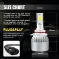 thumbnail image 5 of For Toyota Yaris SE 2015 2016 2017 LED Headlight Bulbs 9012 High and Low Beam 2pcs, 5 of 9