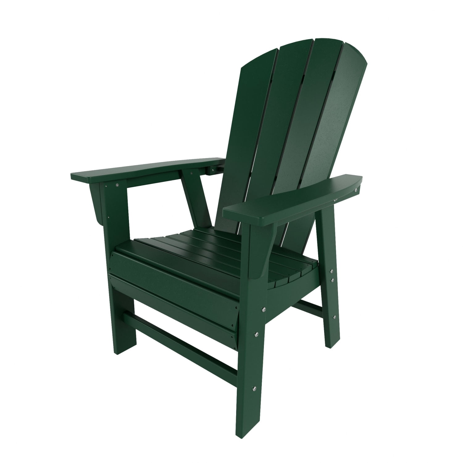 WestinTrends Malibu Adirondack Patio Dining Chairs, All-Weather Poly Lumber, Ergonomic Seat, 330-lb Capacity, Dark Green