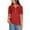 Red-05, variant on Mittory Summer Tops for Women Vacation Trendy V Neck Button Short Sleeve Shirts Basic Casual Loose Comfy Tunic Blouse
