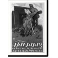 thumbnail image 2 of Historic Framed Print, [Broadside advertisement for Hungarian newspaper coverage of World War I]: soldier leaning against field gun, reading Atarsasag"", 17-7/8" x 21-7/8", 2 of 9
