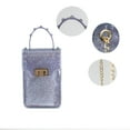 thumbnail image 3 of Olivia and Kate Women’s Small Blue Glitter Jelly Purse Crossbody Everyday Shoulder Bag, 3 of 5