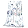 thumbnail image 3 of Bingfone Sea Animals Print Flannel Fleece Blanket Throw Blanket For Bed,Sofa,Couch,Travel,Camping(40"X30"), 3 of 9