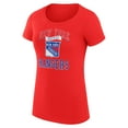 thumbnail image 2 of Women's G-III 4Her by Carl Banks Red New York Rangers Super-Slim Fit Lightweight Team Logo Graphic T-Shirt, 2 of 3