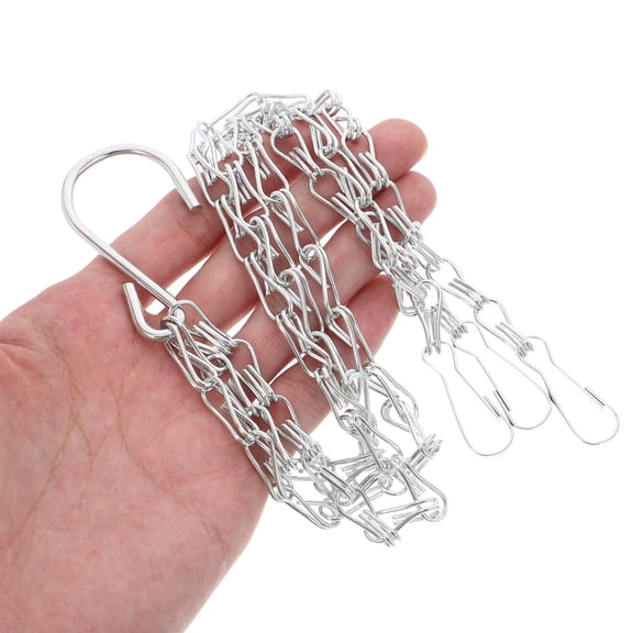 BESTYASH Versatile White Hanging Chain with Hooks for Garden Balcony and Indoor Plants