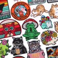 thumbnail image 2 of Frog/cat Embroidery Patch Cartoon Animal Patch Iron On Patches For Clothing Thermoadhesive Patches On Clothes Jeans Sew Stickers, 2 of 5