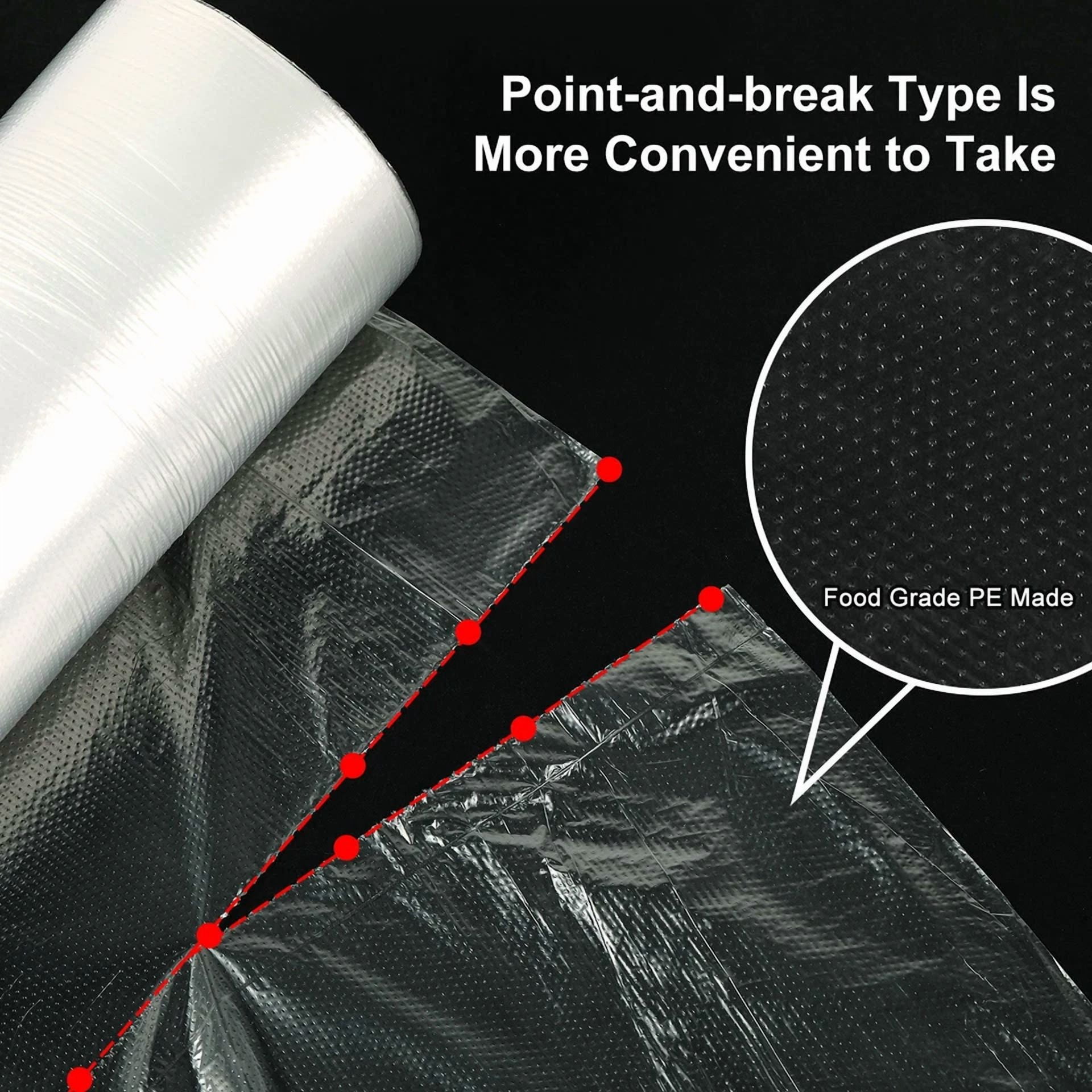 CIRCLE- 12 X 16 Plastic Clear Produce Bag 6Mil Thicken Food Storage Bag 400 Bags/Roll