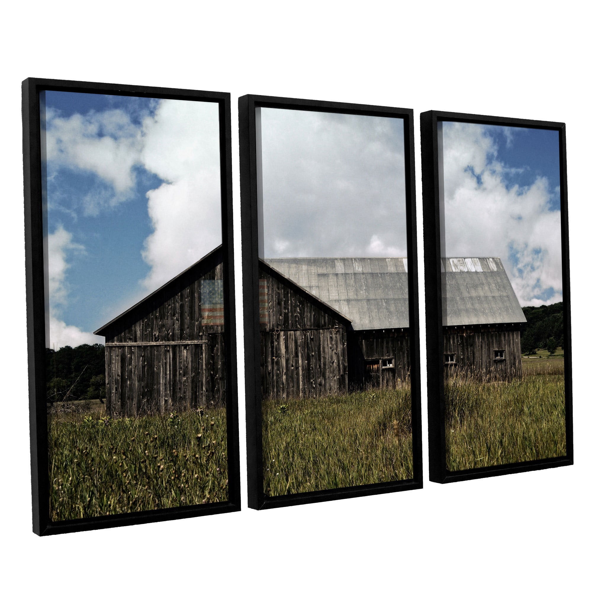 ArtWall Kevin Calkins "Country" 3-Piece Floater Framed Canvas Set