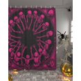 thumbnail image 2 of Halloween Scary Shower Curtain Set ，Waterproof Fabric Shower Curtains Skull Skeleton Silhouette Shower Curtains for Bathroom,Bathroom Decor 36"x72", 2 of 6