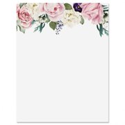 Victorian Rose Garden Letter Papers - Set of 25, Stationery Papers, 8.5' x 11', Computer Paper, 70# Text Paper, Holiday, Christmas, Invitations, Newsletters